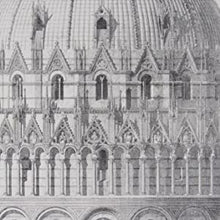Load image into Gallery viewer, Set of 5 ENGRAVINGS OF THE LEANING TOWER or CAMPANILE , PISA CATHEDRAL &amp; PISA BAPTISTRY from] Architecture of the Middle Ages in Italy. GEORGE LEDWELL TAYLOR &amp; EDWARD CRESY (Architectural Draughtsman). JAMES CARTER (Engraver) Publication Date: 1829
